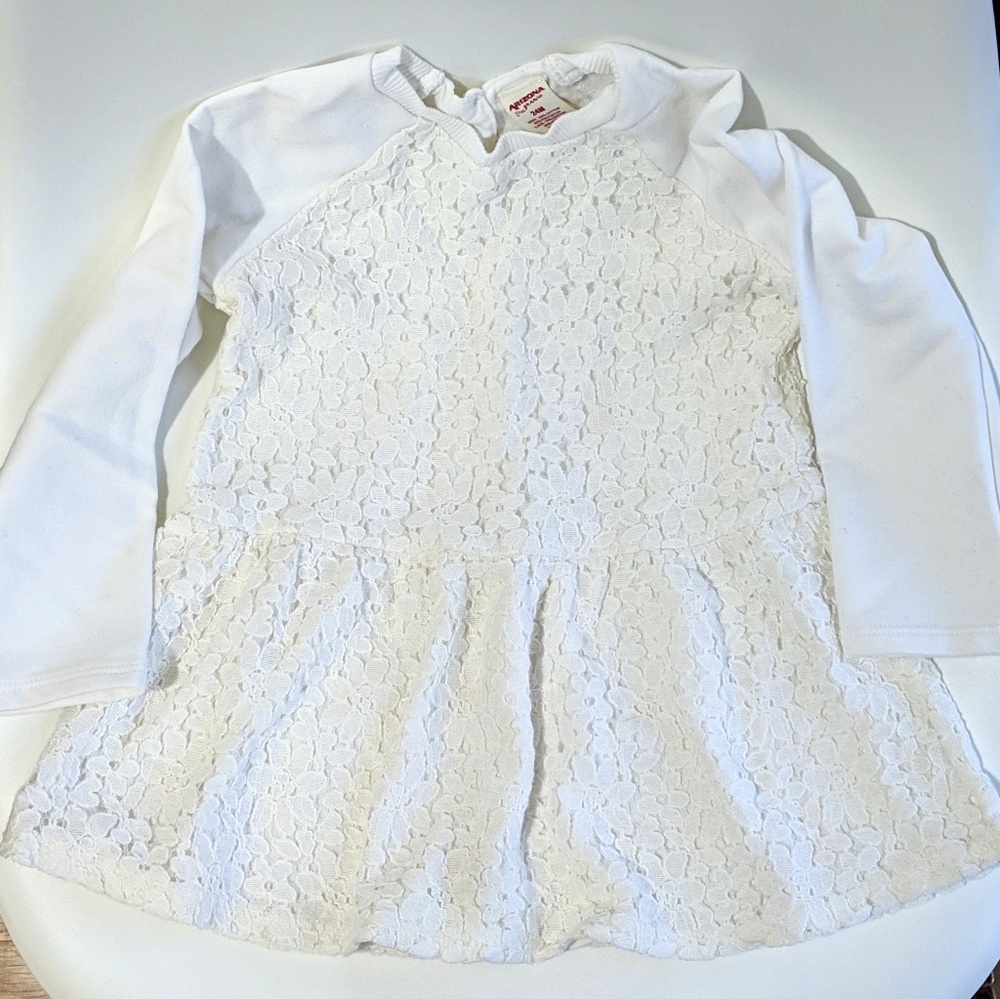 Arizona 24m dress/top cream lace